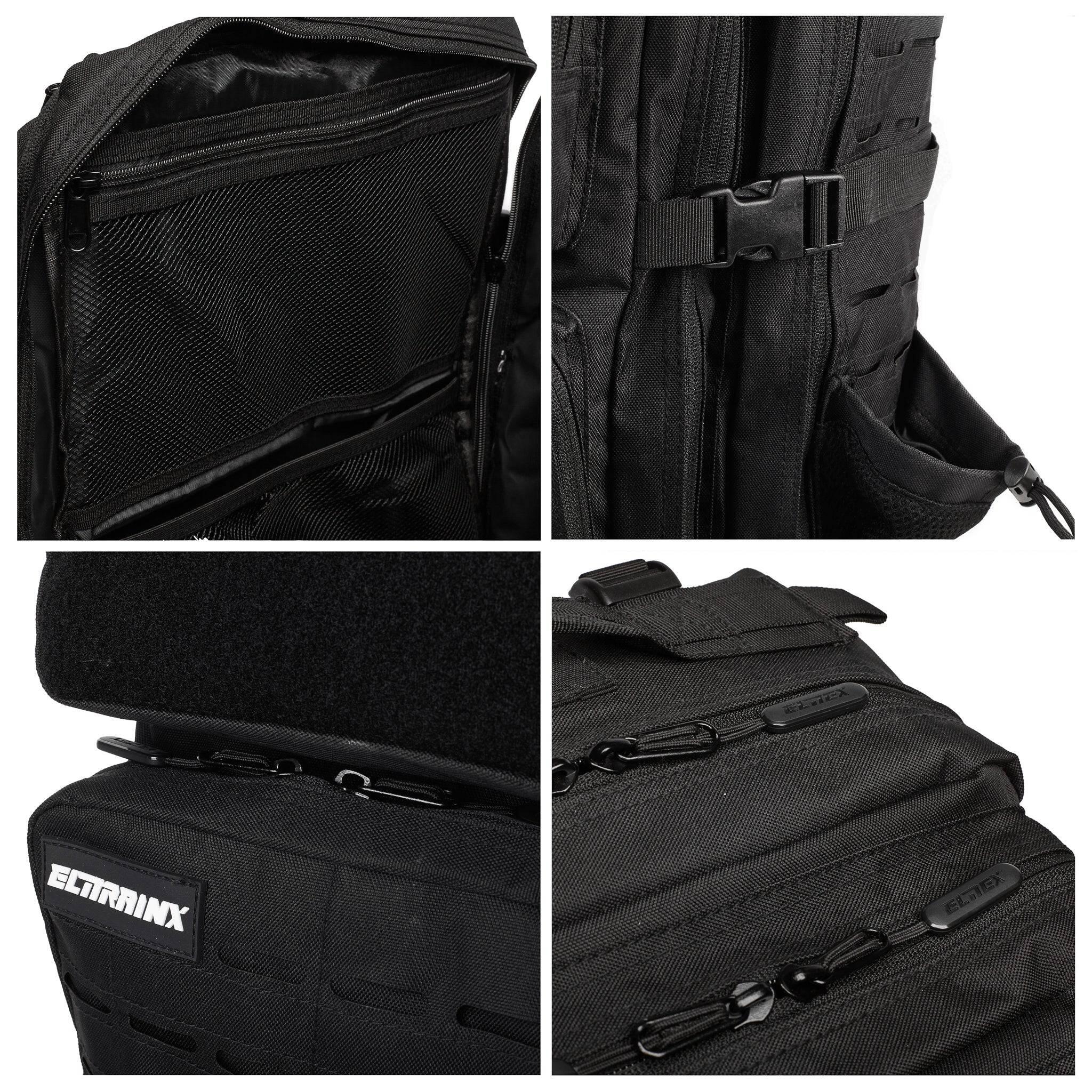 Zaino Tattico Militare ELITRAINX V2 BLACK 25L per Sport 3/7