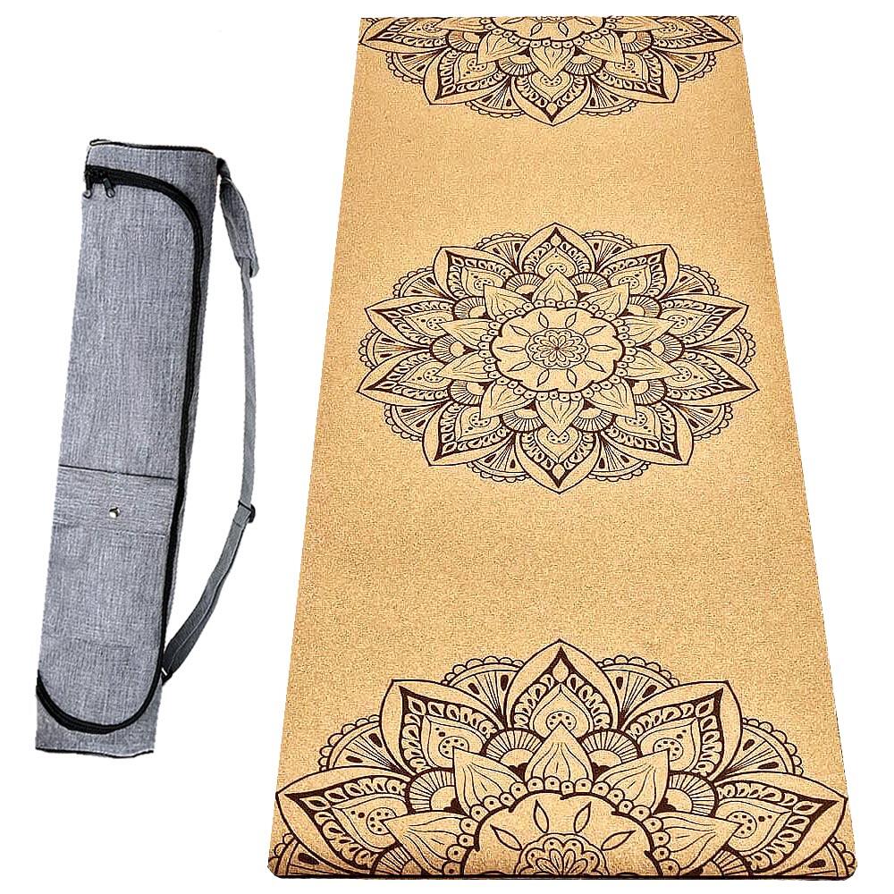 Achamana - Tapis Yoga Liège Hi-tech, 6mm + Sac Étanche - 3 Matériaux Pour Plus De Confort 1 - Tapis De Yoga - Beige - 183 Cm - Decathlon