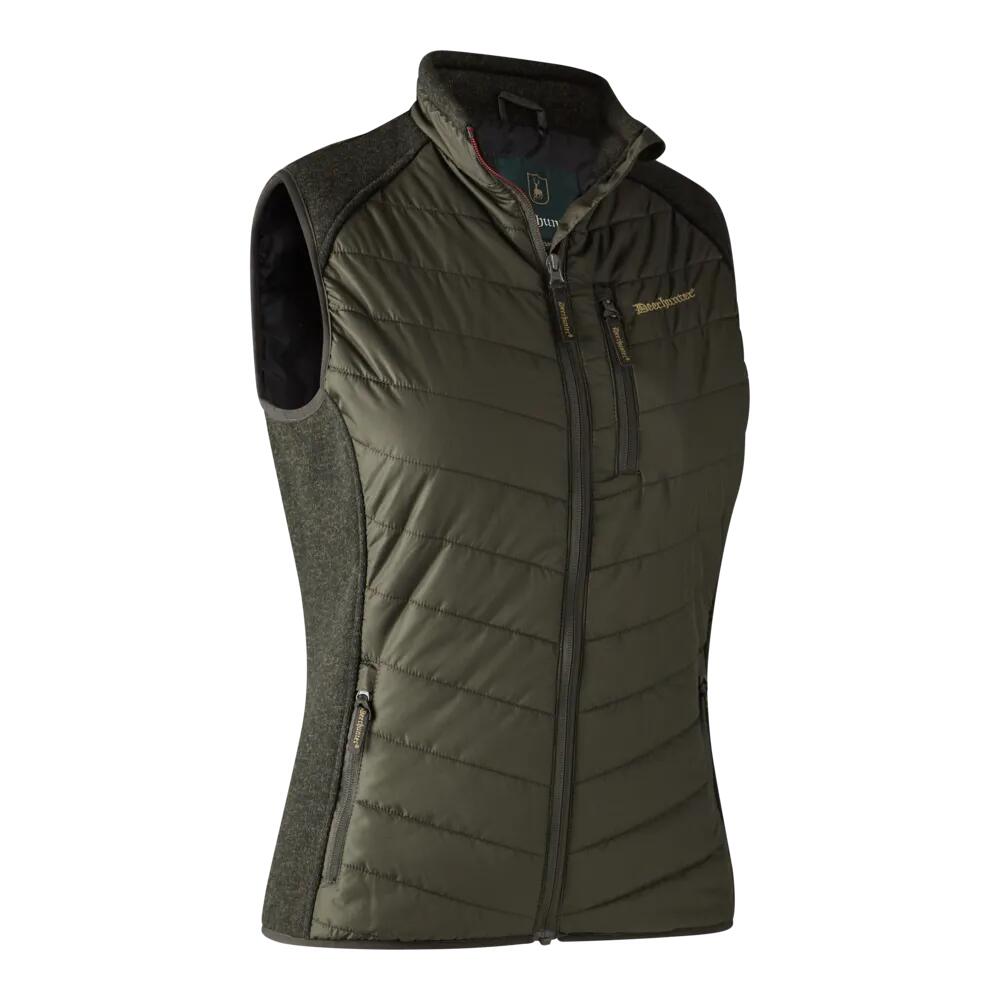 Deerhunter - Gilet Doudoune Sans Manches Femme Deerhunter Caroline Timber - 36 - Doudoune Synthétique - Vert - Decathlon