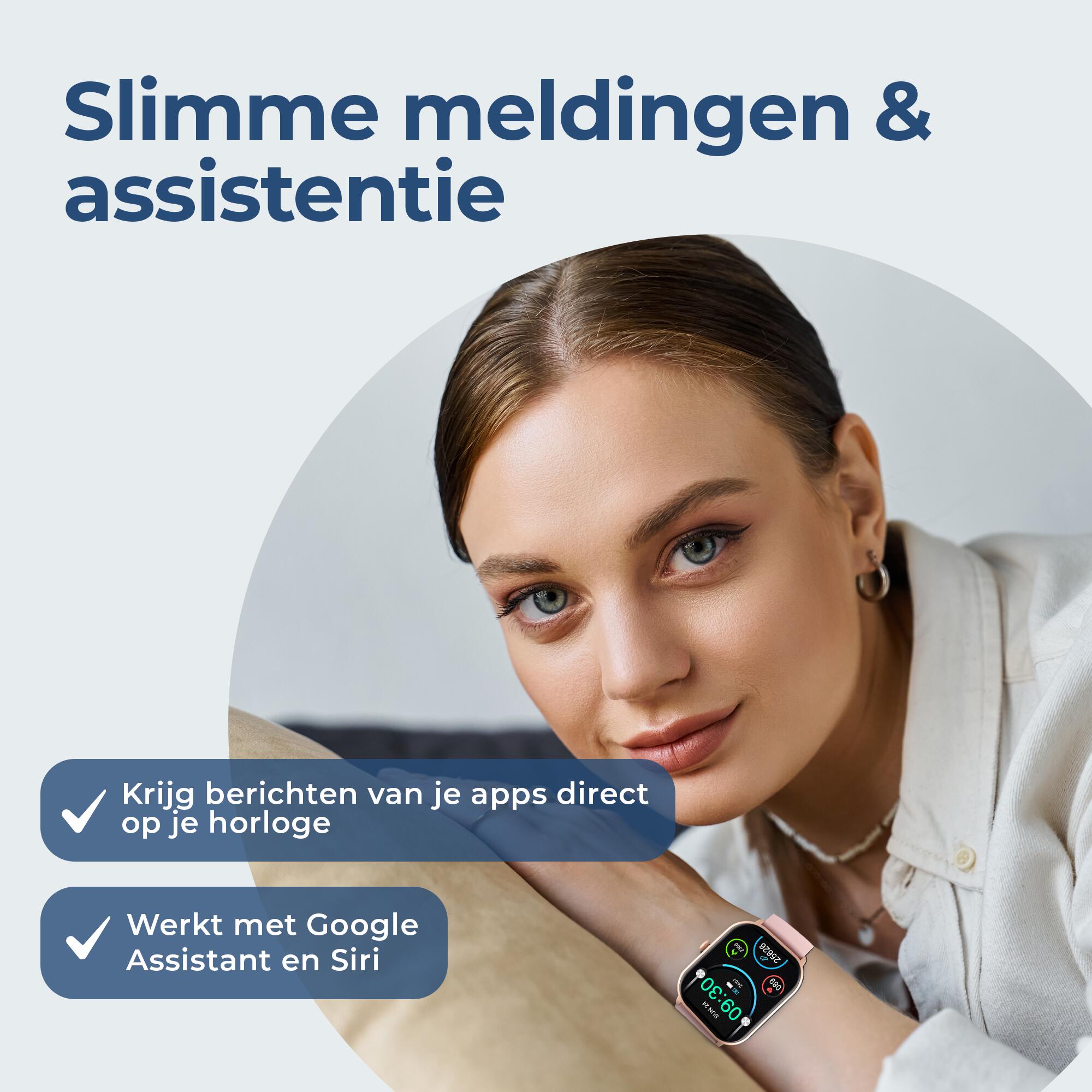 Smartwatch - Amoled scherm - Hartslagmeter - 100+ Sportmodi - SWC187RO 7/7