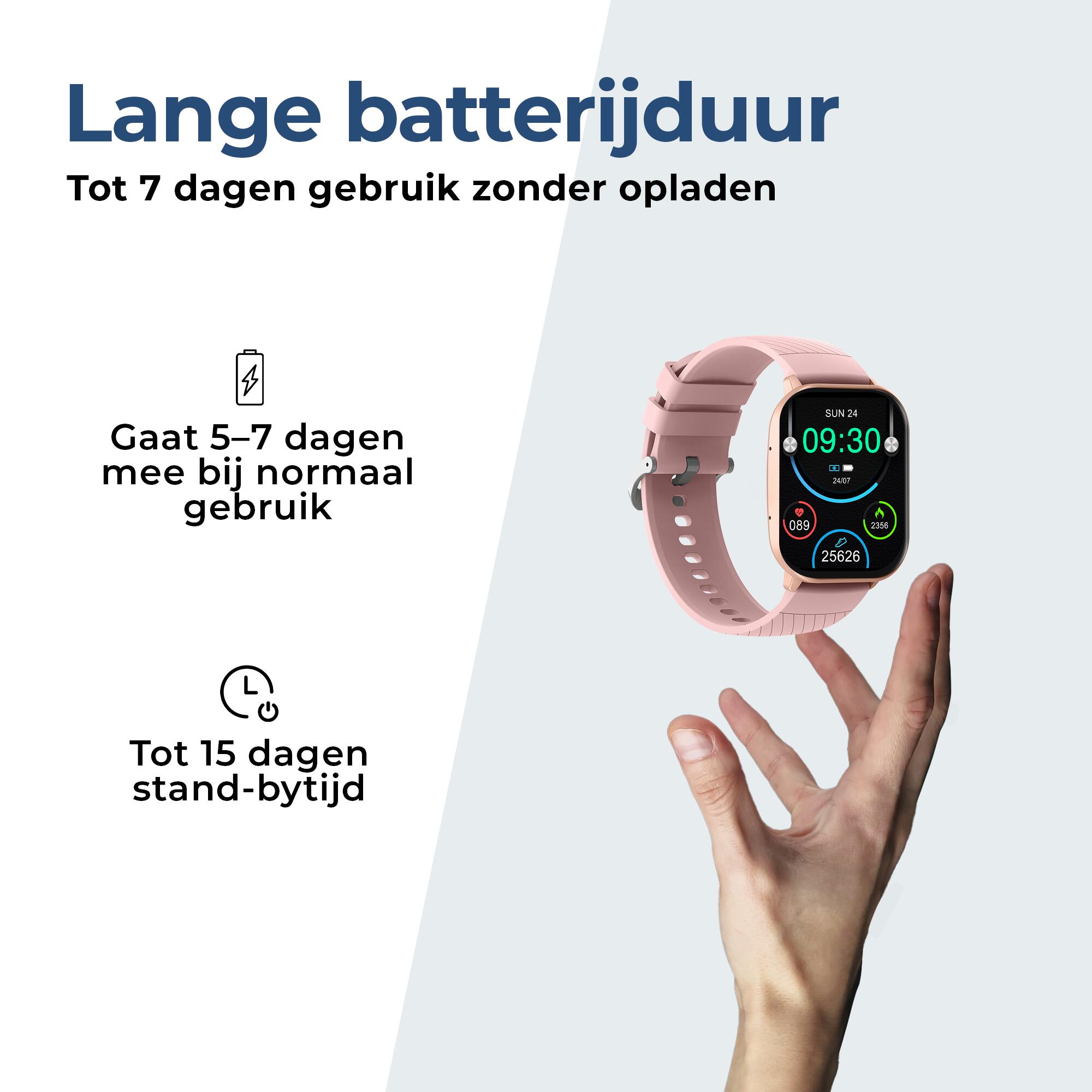Smartwatch - Amoled scherm - Hartslagmeter - 100+ Sportmodi - SWC187RO 6/7