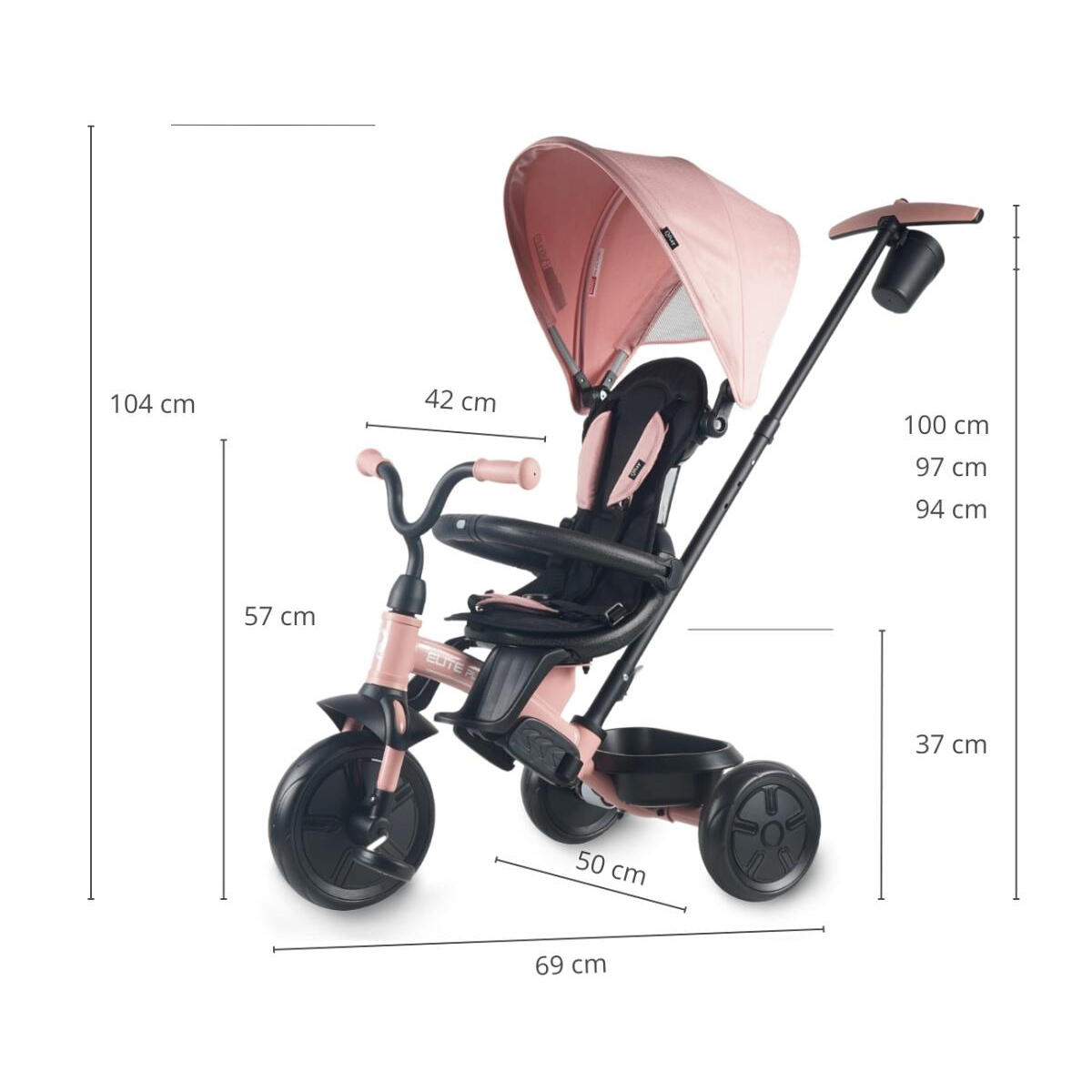 Tricycle Qplay Elite Platinum Rose 4/4