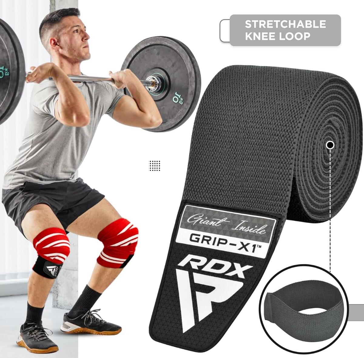 Opaski na kolana RDX Compression Elasticated Knee Wrap 4/7