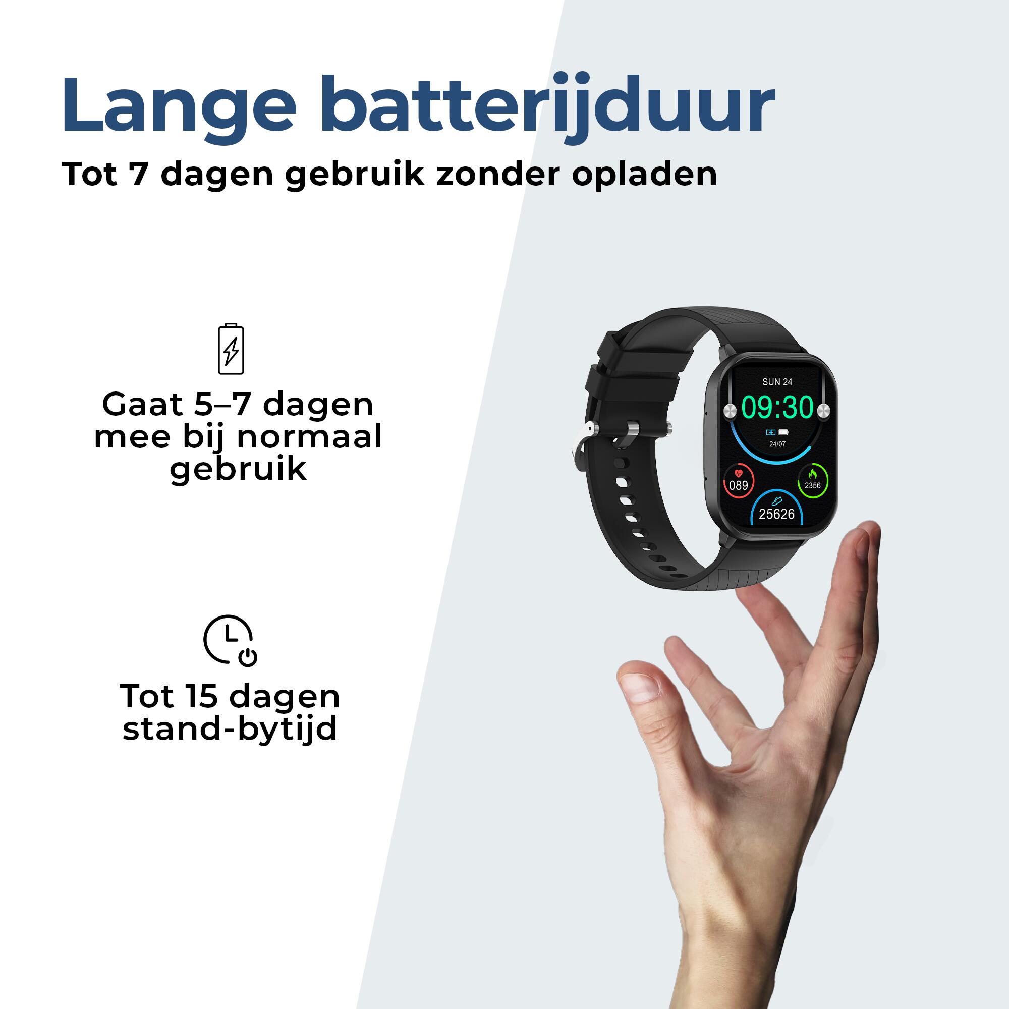 Smartwatch - Amoled scherm - Hartslagmeter - 100+ Sportmodi - SWC187B 5/7