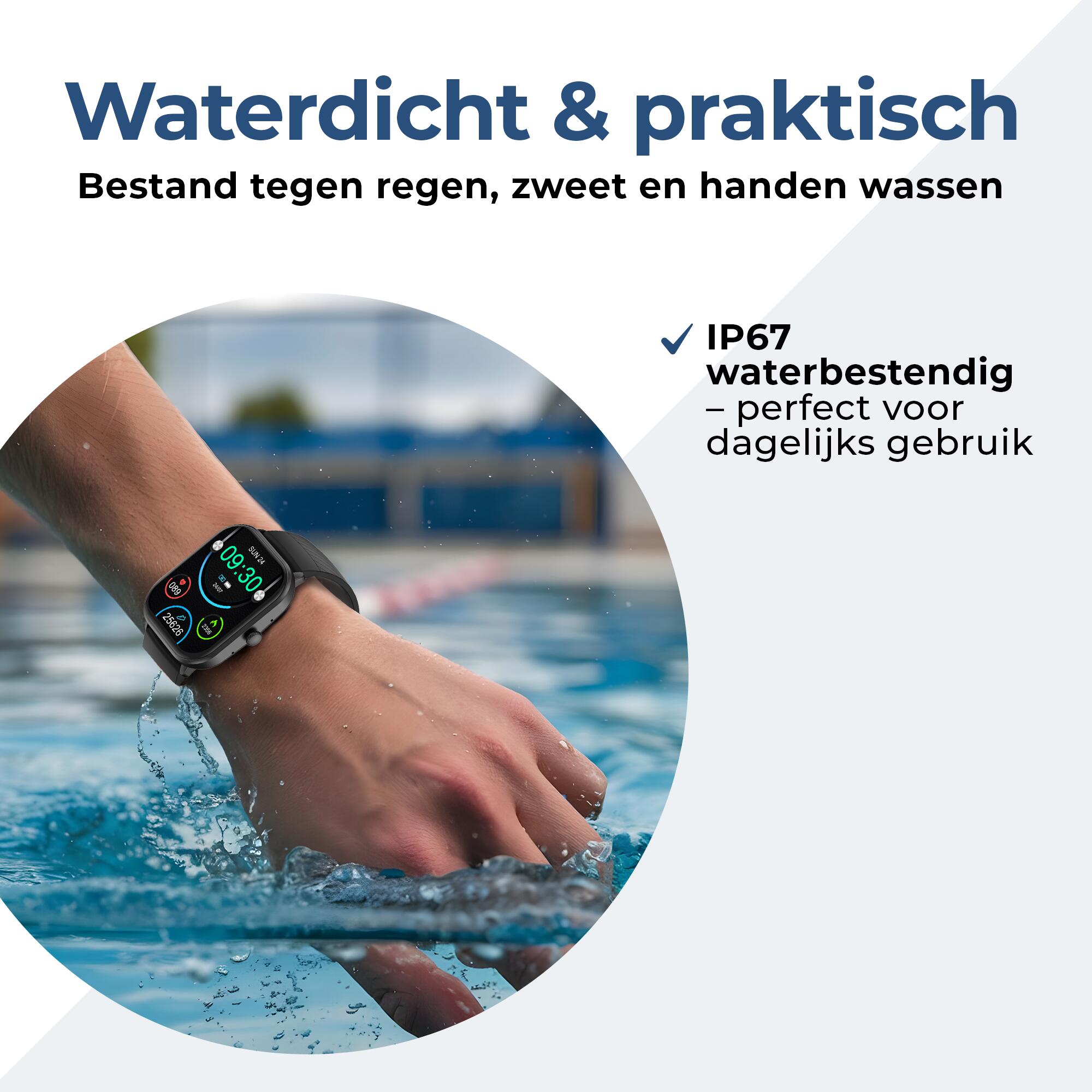 Smartwatch - Amoled scherm - Hartslagmeter - 100+ Sportmodi - SWC187B 7/7