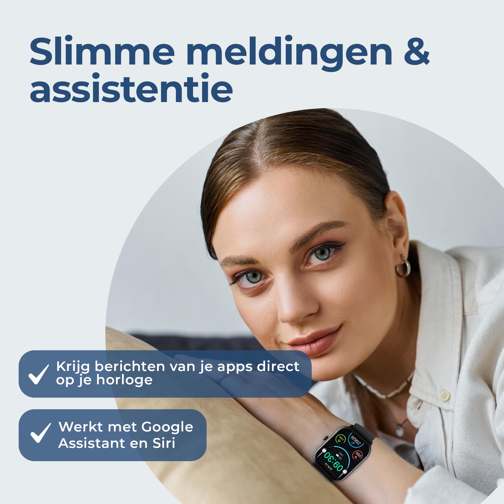 Smartwatch - Amoled scherm - Hartslagmeter - 100+ Sportmodi - SWC187B 6/7