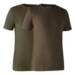 Lot De 2 Tee Shirt Deerhunter Adventure Green/Brown - S