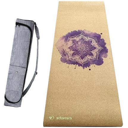 Hi-tech cork yoga mat, 6mm + waterproof bag - 3 materials for greater comfort