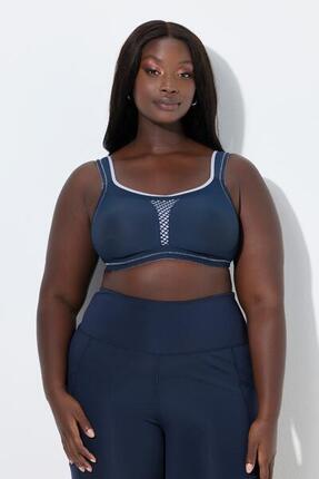 Femme Soutien-gorge de sport sans armatures. Empiècement en mesh. Bonnet C-E.