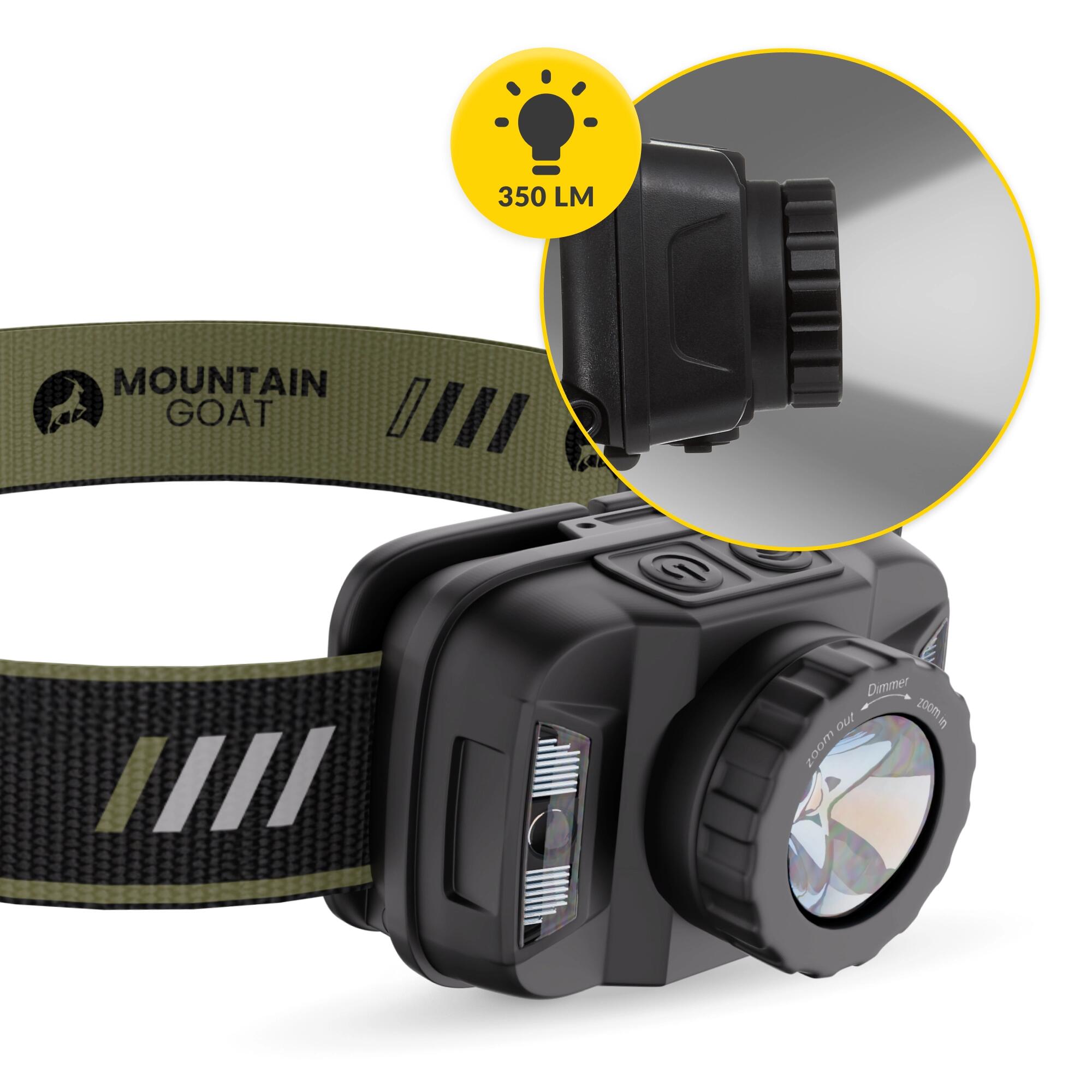 Latarka czołowa LED MOUNTAIN GOAT akumulatorowa 5/7