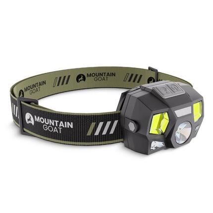 LED Stirnlampe HL04 Kopflampe Sensor Wiederaufladbar Wandern MOUNTAIN GOAT