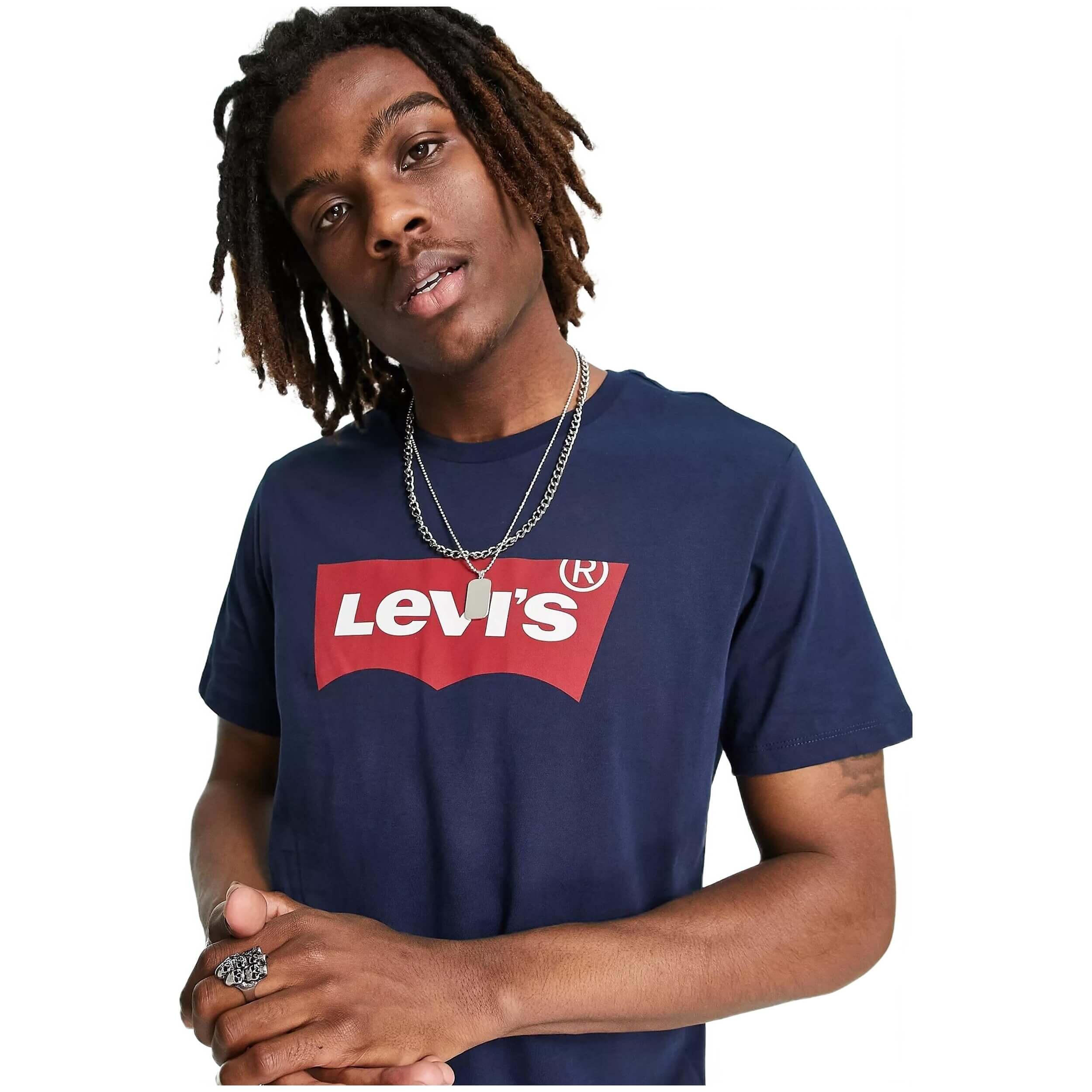 Camiseta Azul Marino Levis Estándar Housemark Dress Blues Clásica y Cómoda 4/5
