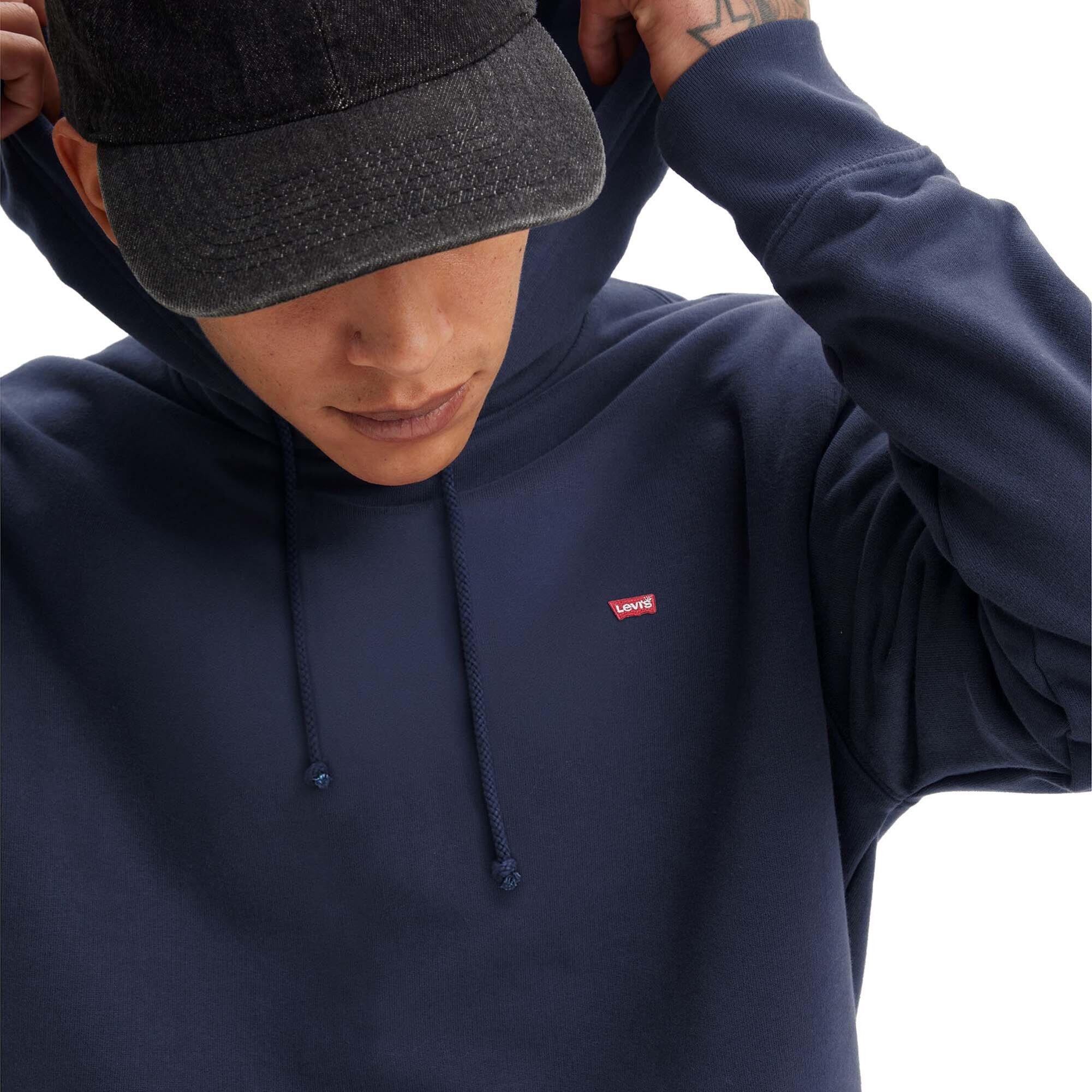 Sweat Rayé Noir Levi’s Homme Taille L – Pull Col Rond Léger, Logo