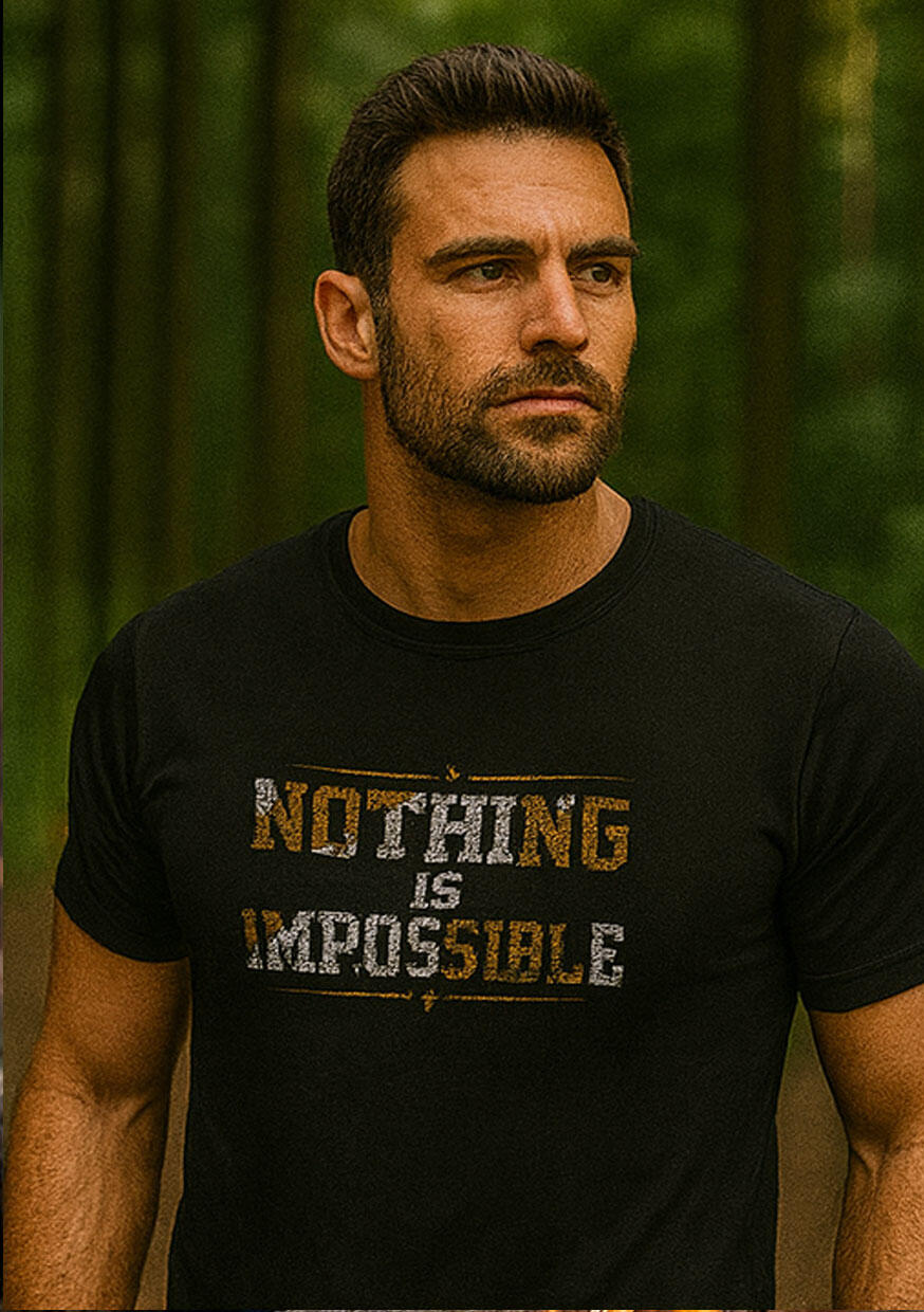T-shirt da uomo IMPOS in lana merino con stampa 2/2