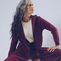 Veste à capuche manches longues femme Grittin rouge