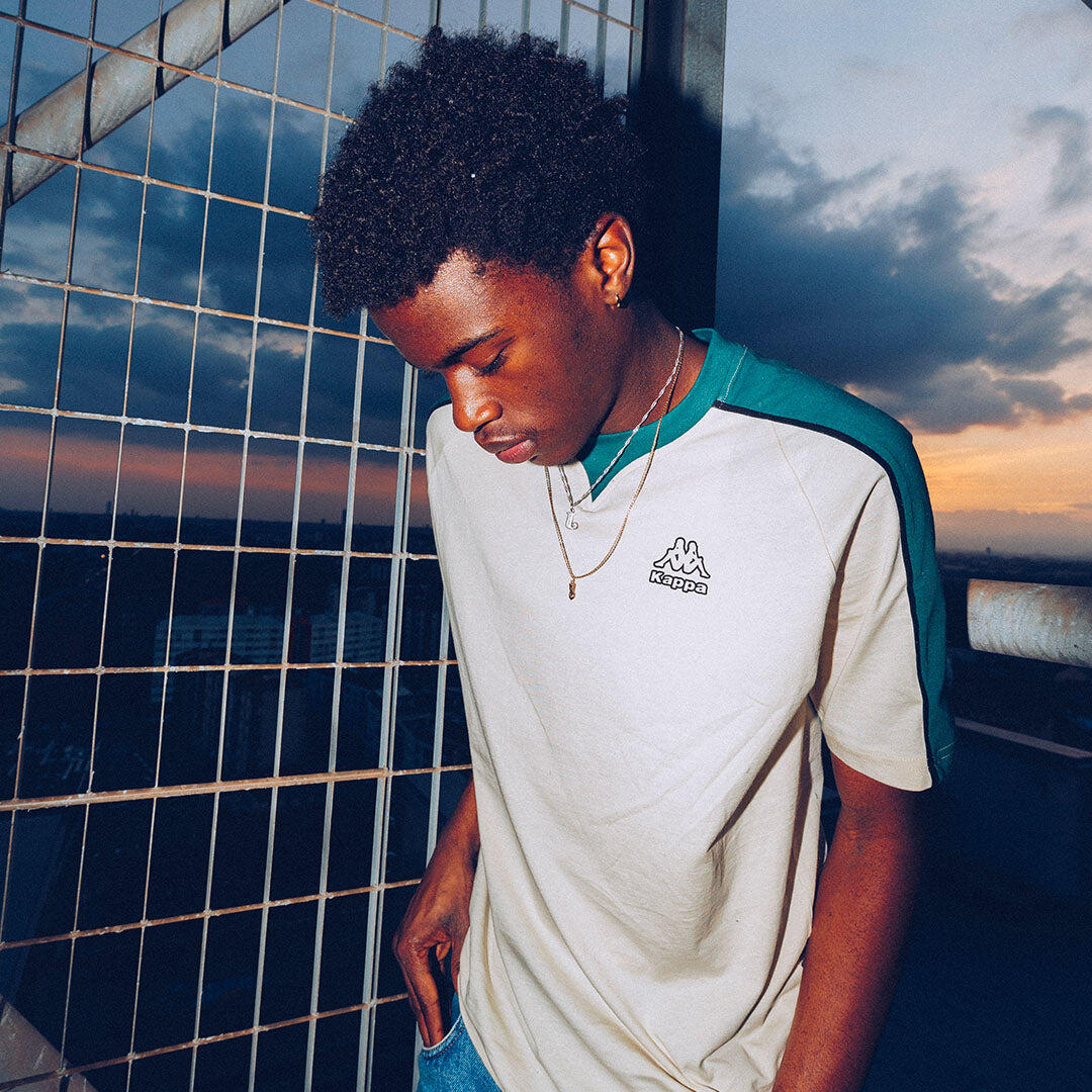 T-shirt manches courtes homme Gini blanc, vert 1/7