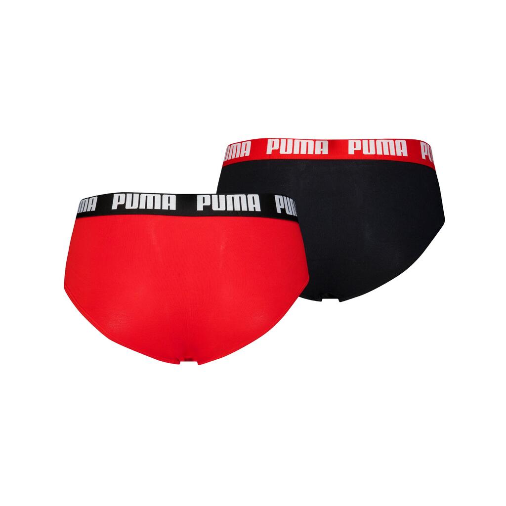 PUMA Everyday Briefs 2-Pack - Men's Medium, Cotton-Elastane, Midi Fit