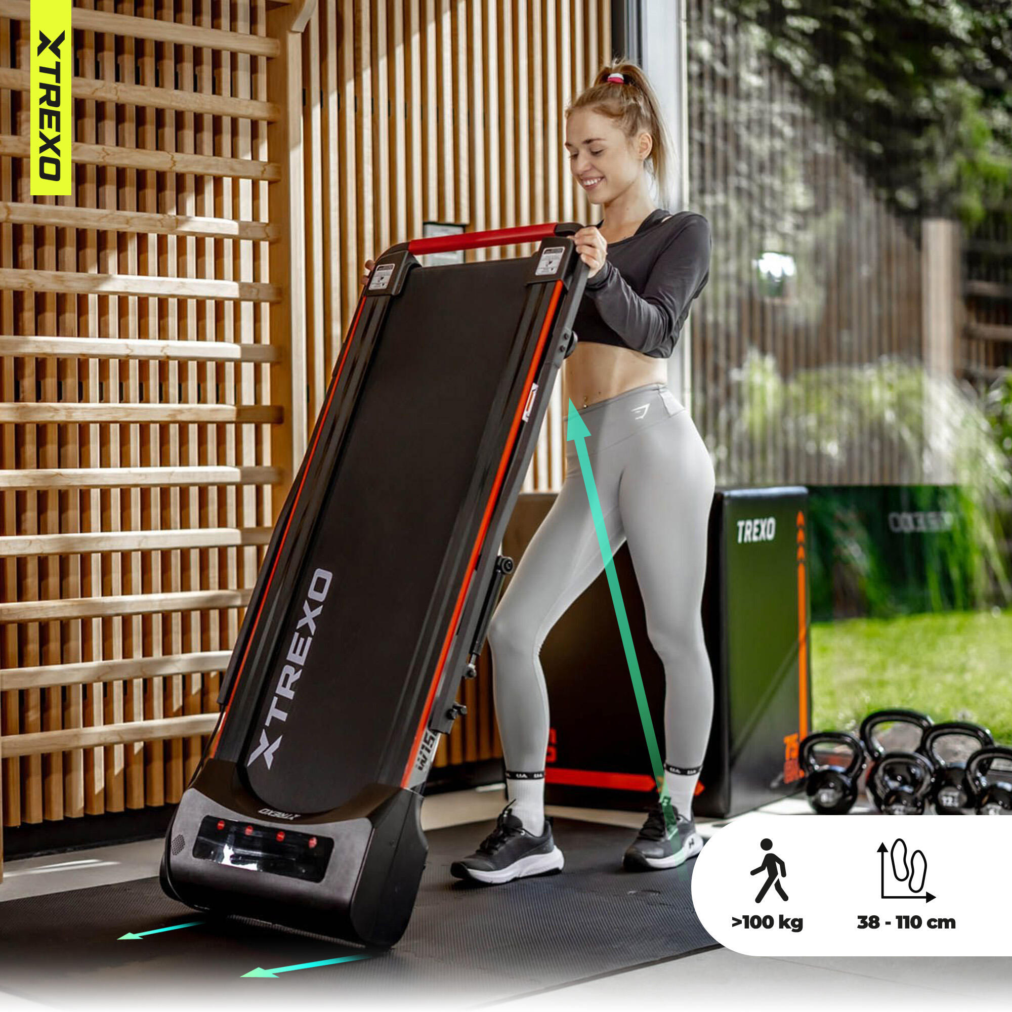 Cinta de correr eléctrica XTREXO Walking Pad W150 4/7