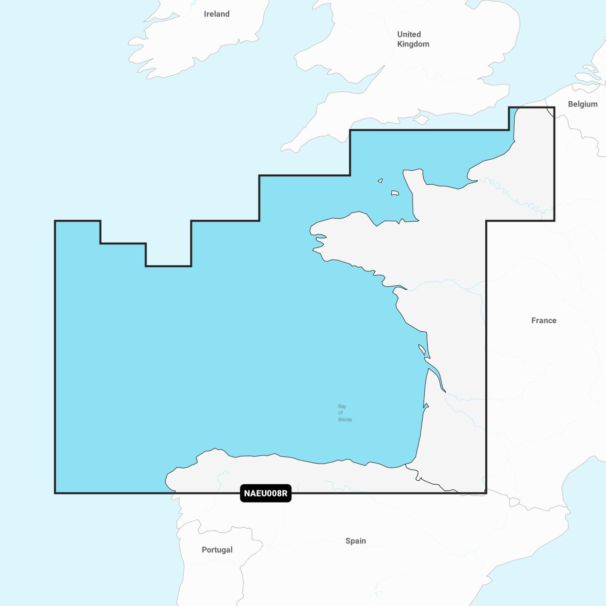 Carte Navionics+ Regular SD - GOLFE DE GASCOGNE ET MANCHE 1/2