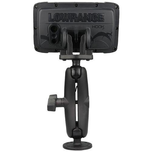 Support Horizontal pour sondeurs LOWRANCE HOOK²-4 et REVEAL 5 boule C 2/5