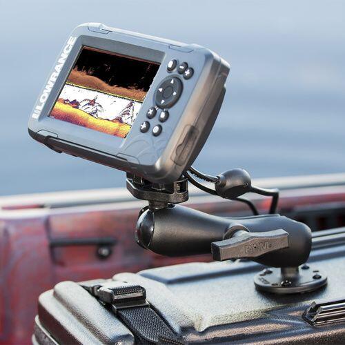 Support Horizontal pour sondeurs LOWRANCE HOOK²-4 et REVEAL 5 boule C 5/5