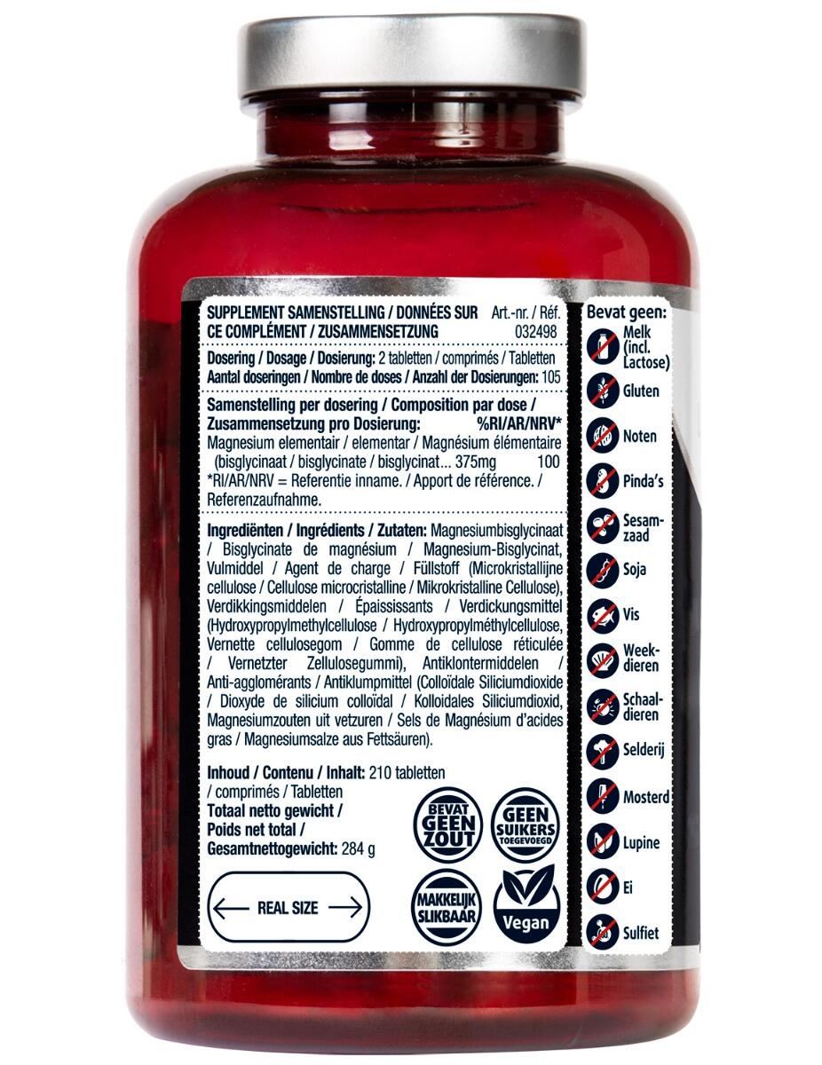 Lucovitaal Magnesium 375 mg Bisglycinaat 210 tabletten 2/4