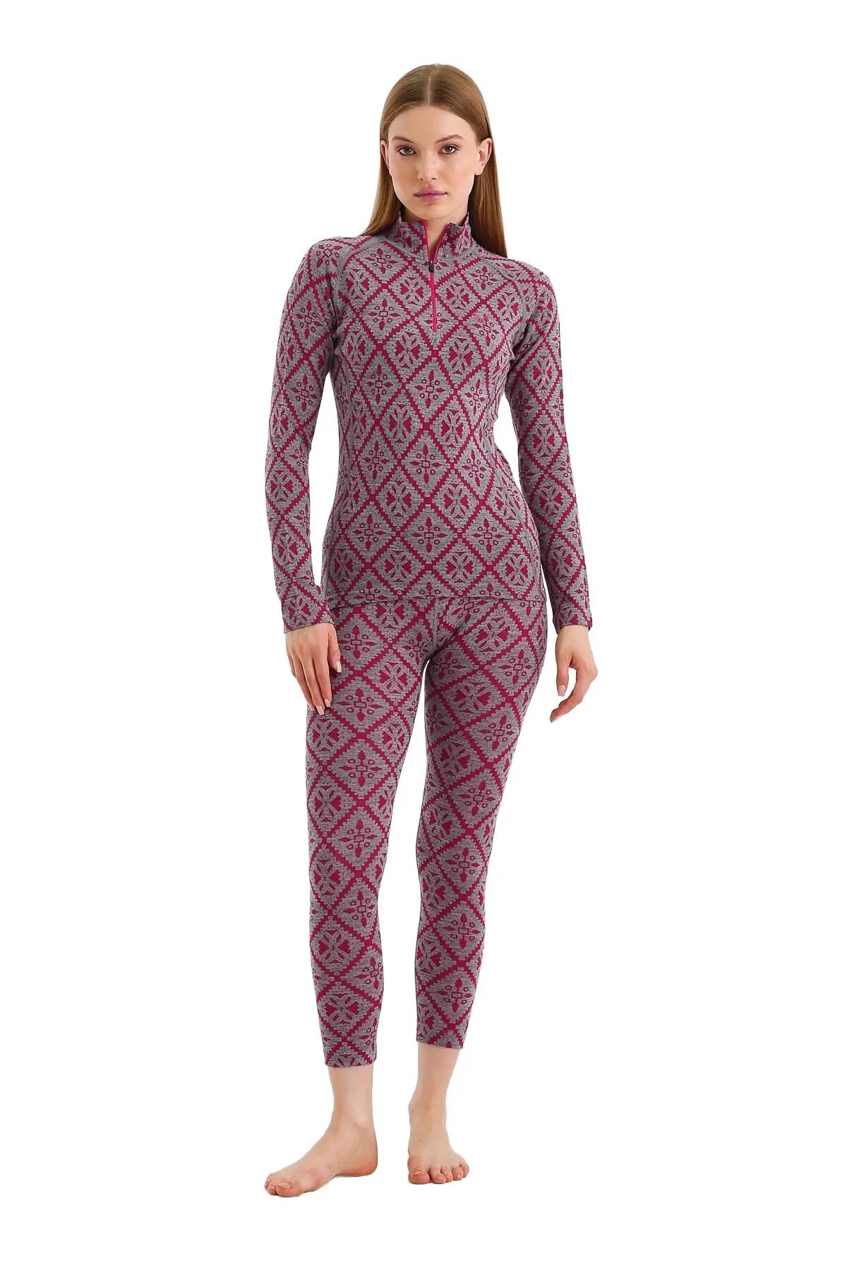 Venus - Legginsy termoaktywne (100% Merino / 230g/m²) XL, Różowy 6/6