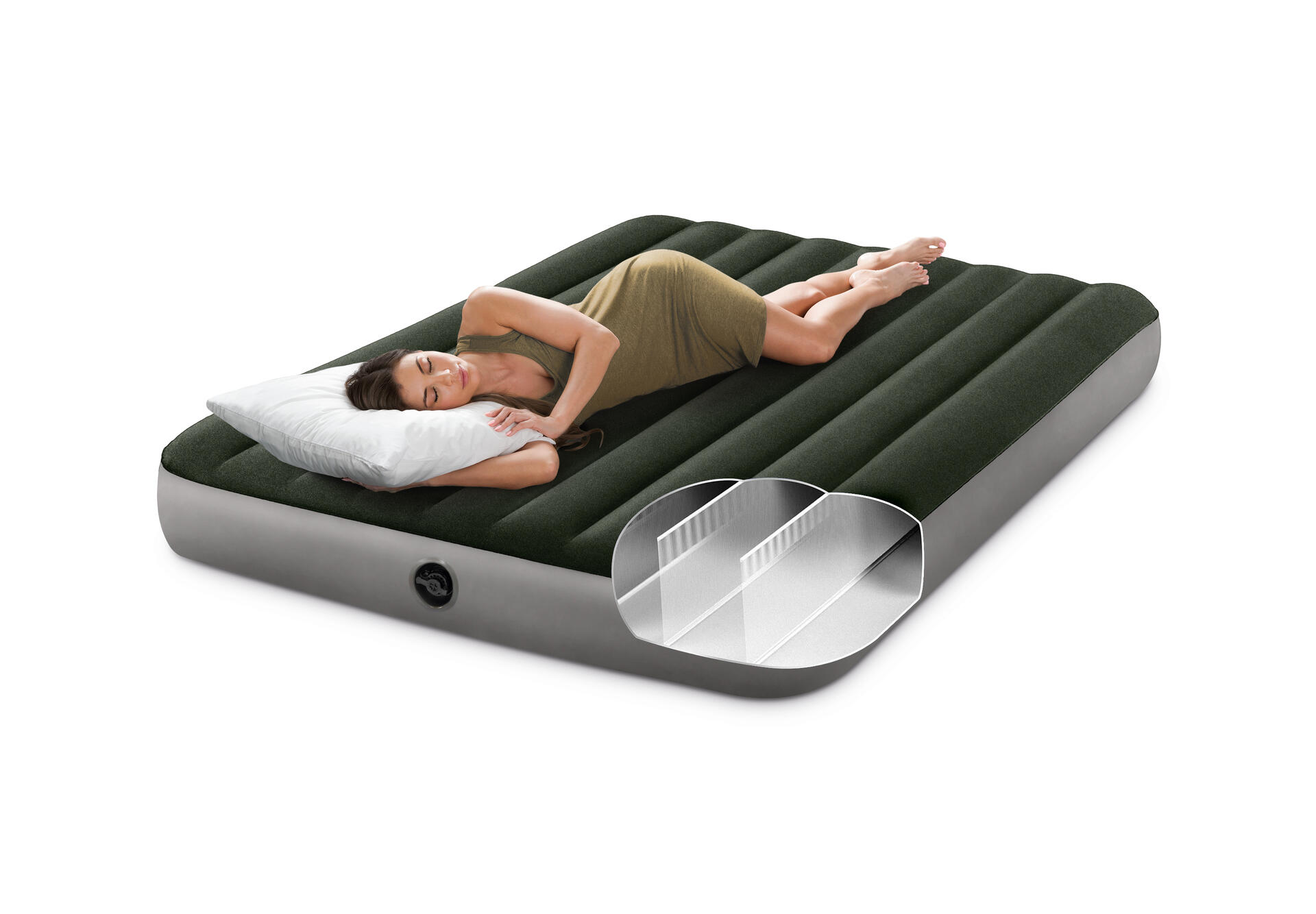 INTEX Queen Dura-Beam Prestige Downy Airbed W/Foot Bip IT 64763
