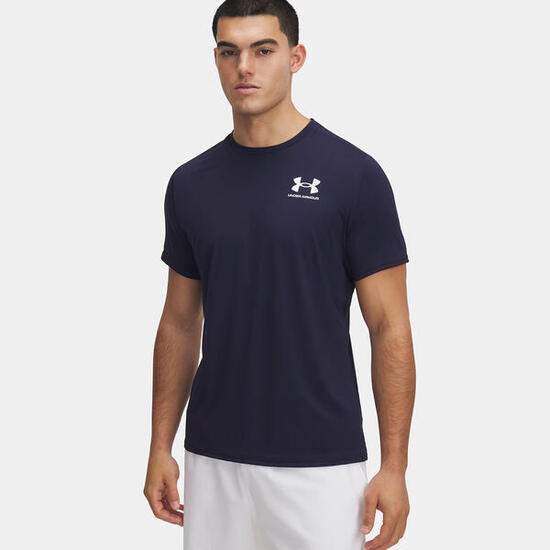 T-shirt ajusté à manches courtes UA HeatGear® Bleu marine nuit pour homme