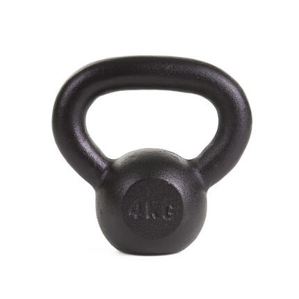 Kettlebell Pulverbeschichtet 10 kg Gewichtheben Unisex Schwarz