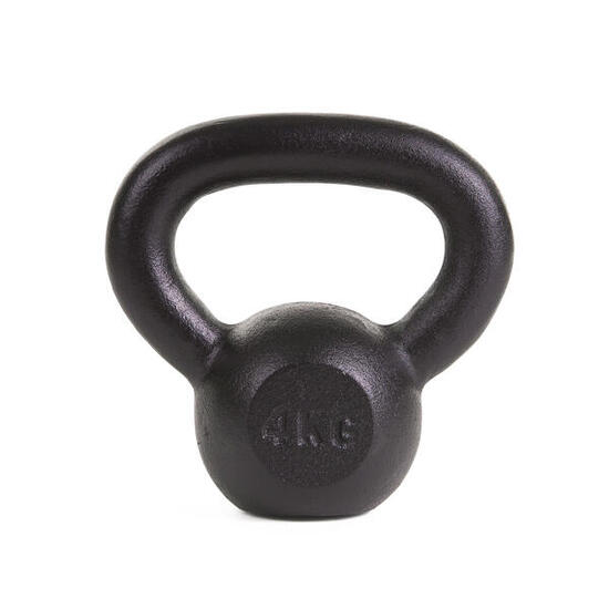 Kettlebell Pulverbeschichtet 10 kg Gewichtheben Unisex Schwarz
