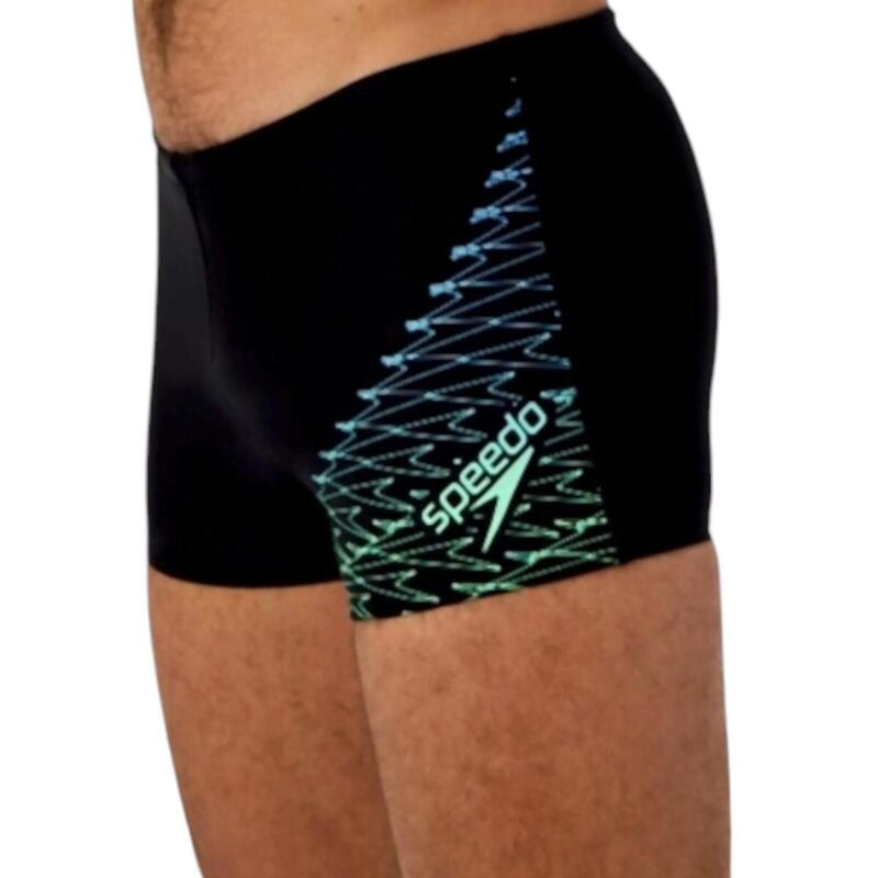 Boxeri inot barbati Speedo Medley Logo Aquashort verde– rezistenti la clor