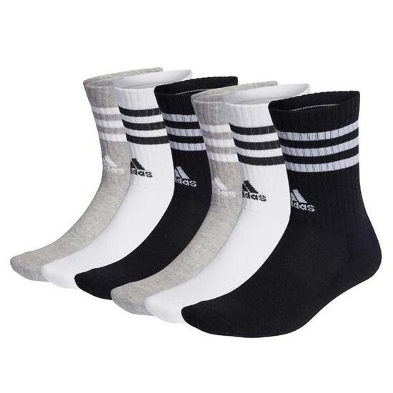 Socken Unisex 6er Pack-3-Streifen Cushioned Crew