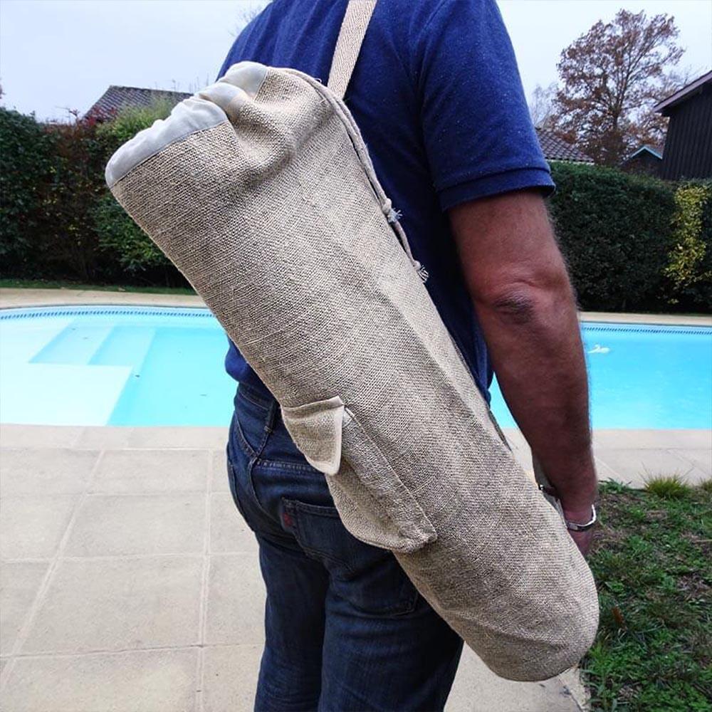 Esterilla de yoga caucho y cáñamo 4,5mm + bolsa de cáñamo, Flor de la vida 7/7
