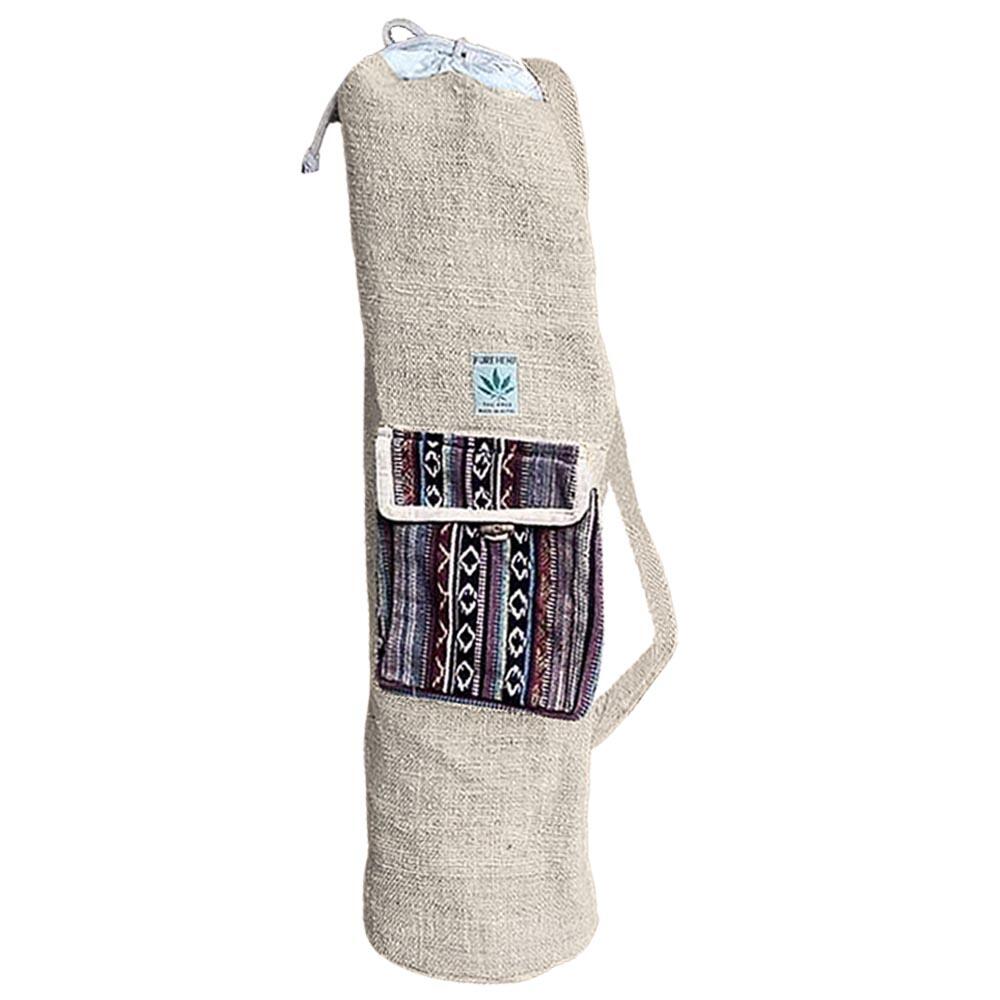 Esterilla de yoga caucho y cáñamo 4,5mm + bolsa de cáñamo, Flor de la vida 6/7