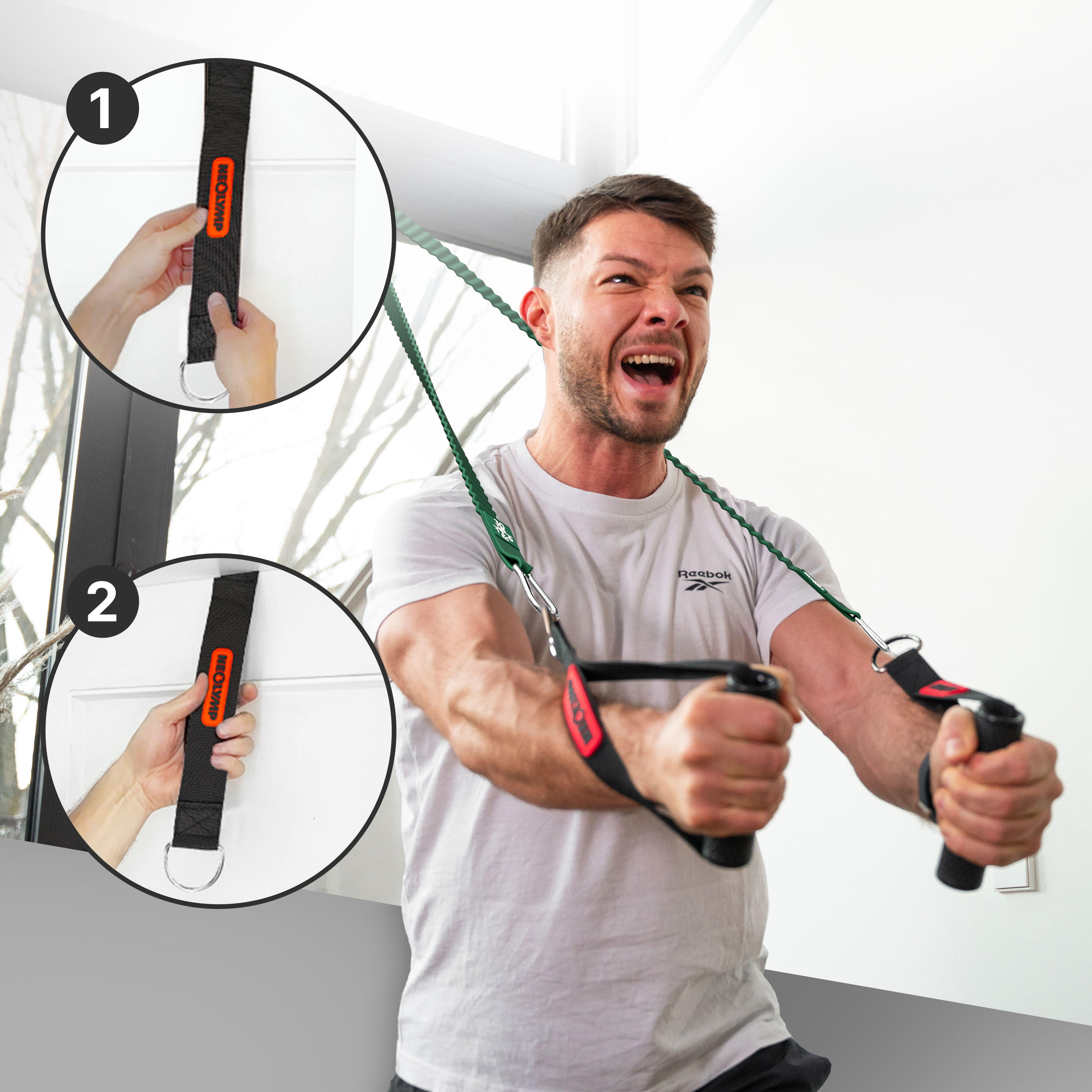 Ancoraggio per Fitnessbande – Supporto porta sicuro e stabile per allenamento 4/7