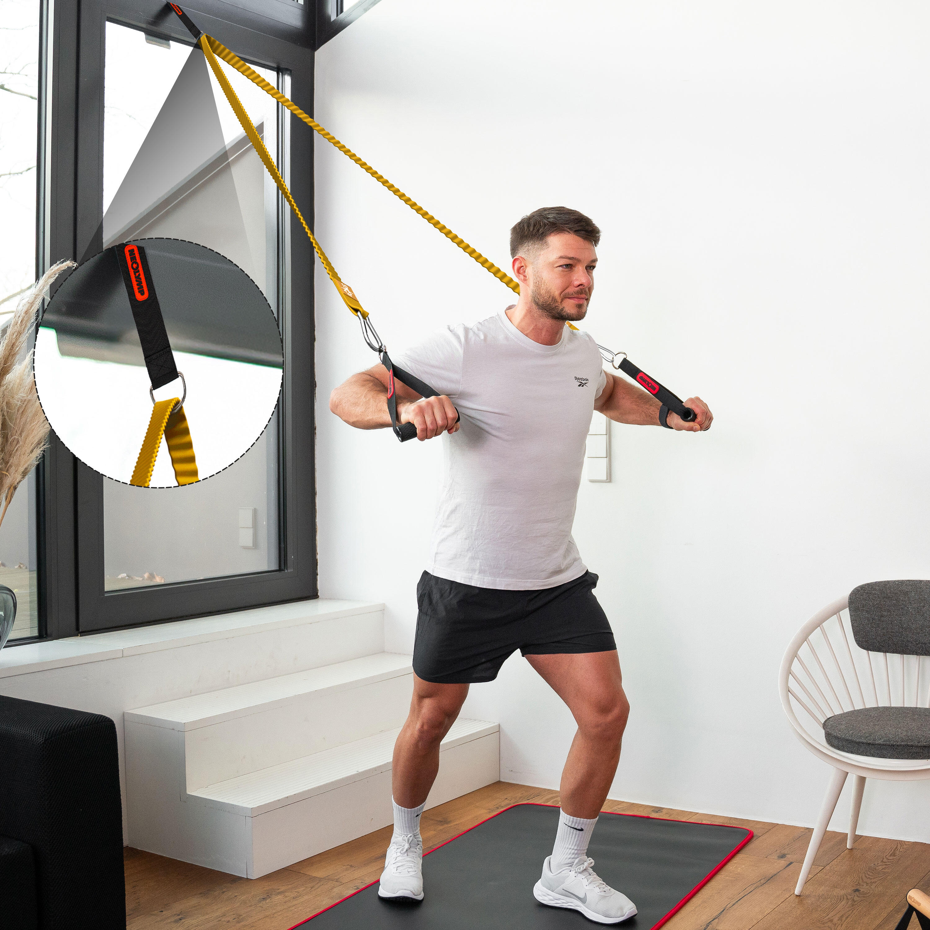 Ancoraggio per Fitnessbande – Supporto porta sicuro e stabile per allenamento 5/7