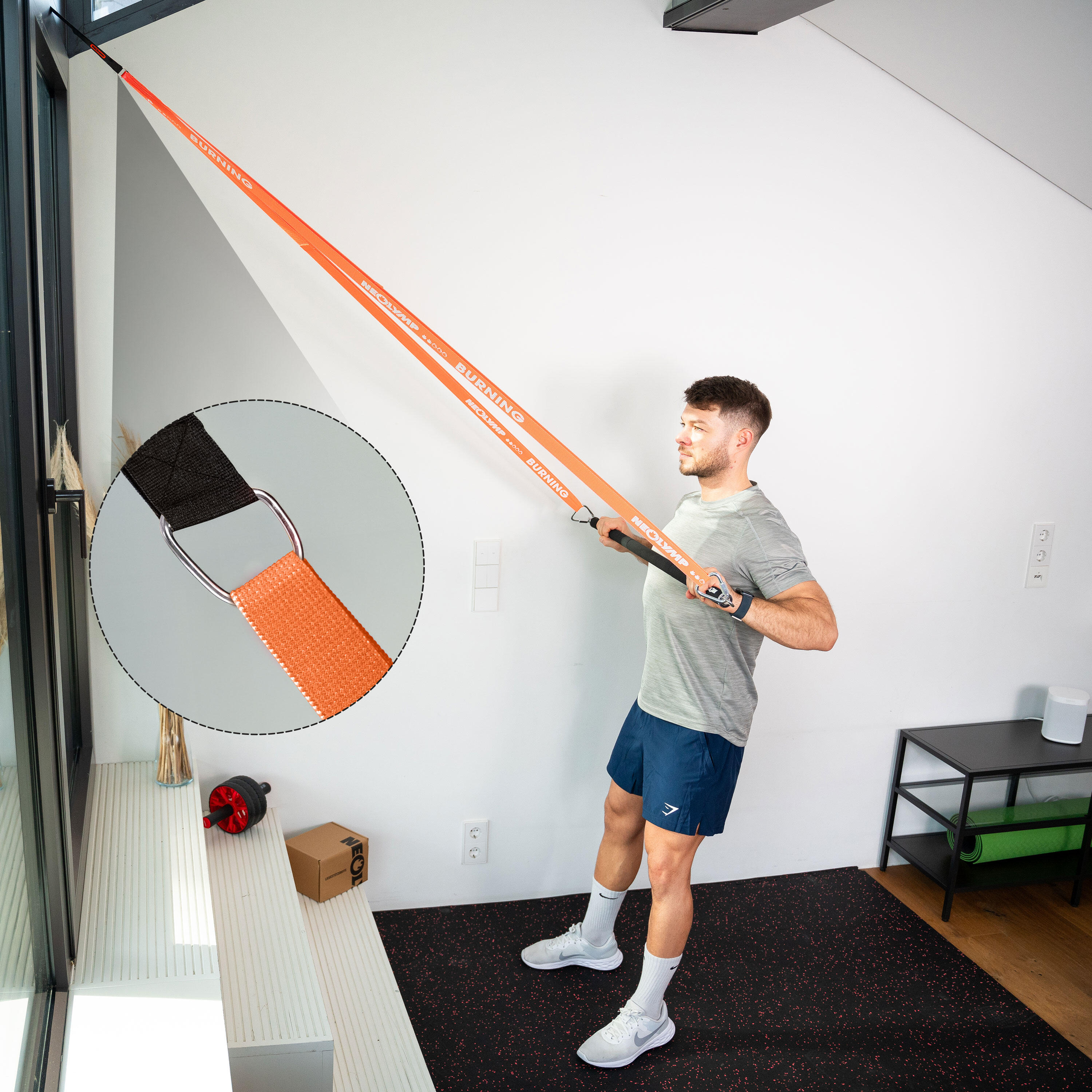 Ancoraggio per Fitnessbande – Supporto porta sicuro e stabile per allenamento 6/7