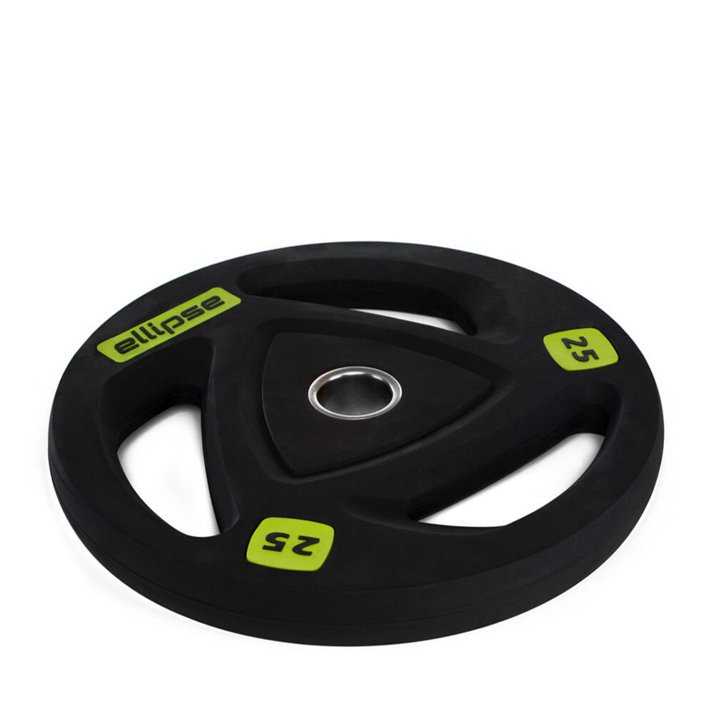 Ellipse - Disques En Caoutchouc - Poids De Musculation - Noir|vert - 15 Kg - Decathlon