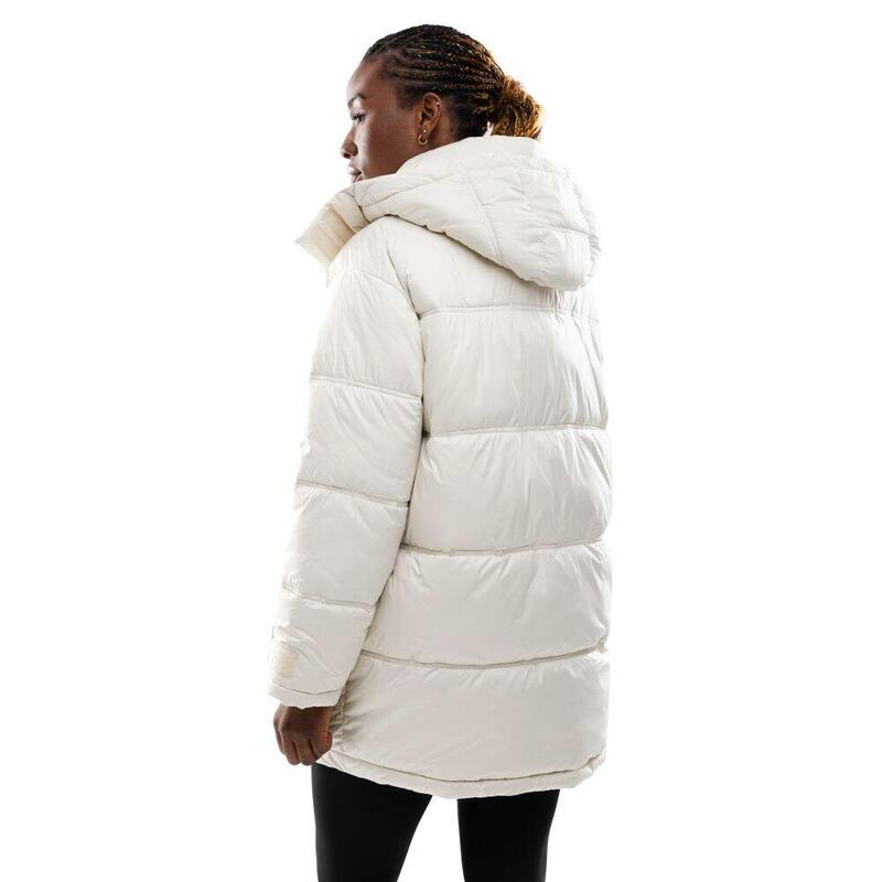 Palton puffer supradimensionat pentru femei International Alb