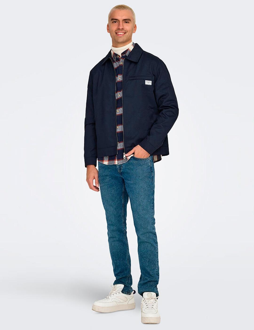 Chaqueta para Hombre Only&sons  Marino 4/5