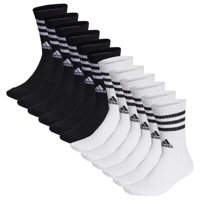 Socken Unisex 12er Pack-3-Streifen Cushioned Crew