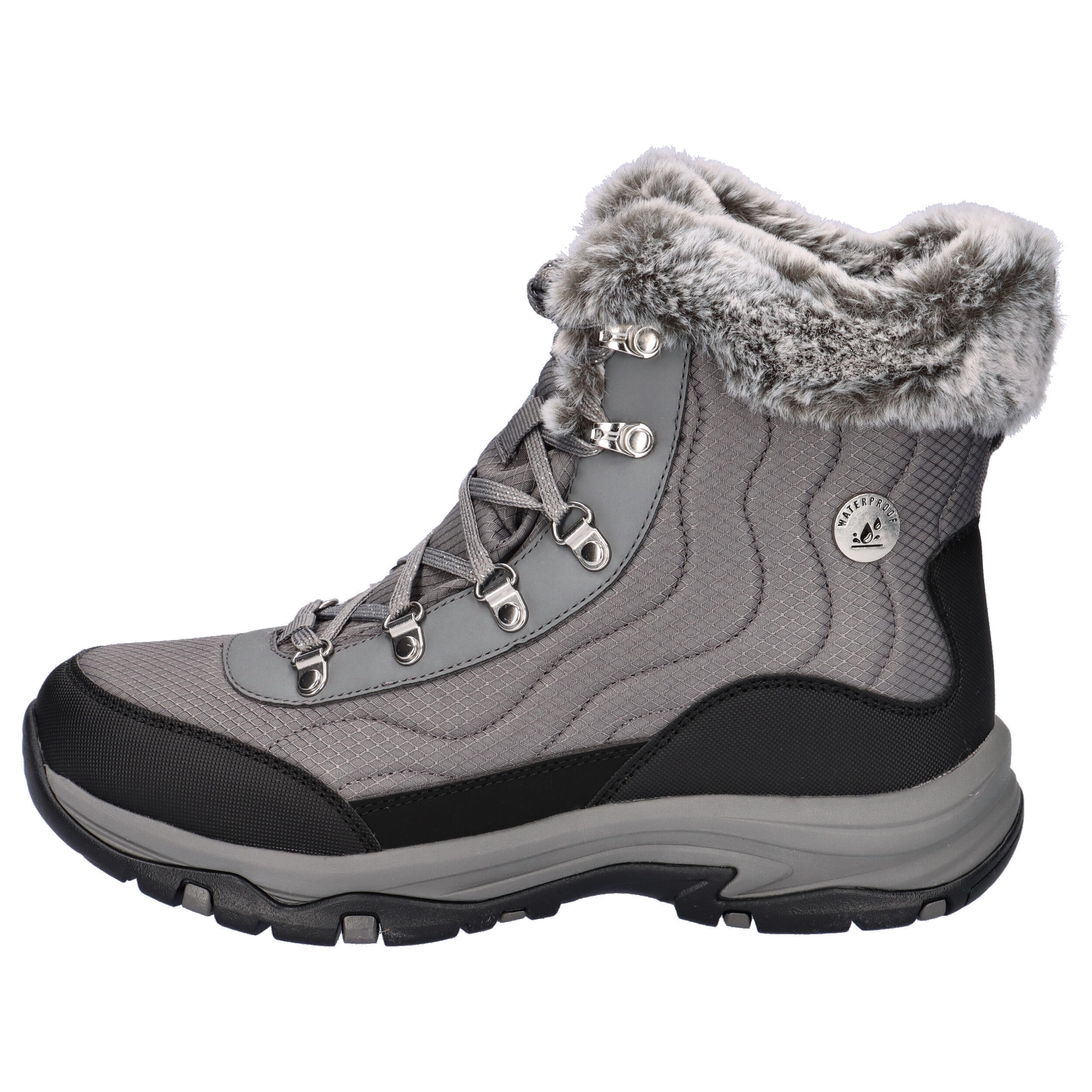 Skechers Damen Trego Stormie Winterstiefel Boots 167893 CCL Grau 10/15