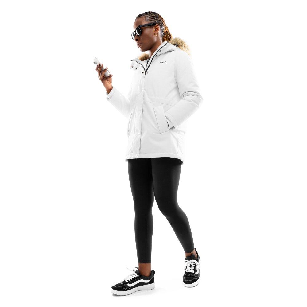 Parka com isolamento térmico para mulher Lifestyle Abisko Branco 3/7