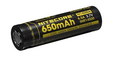 Nitecore batterij imr14500 650mah oplaadbaar flat top