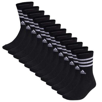 Socken Unisex 12er Pack-3-Streifen Cushioned Crew