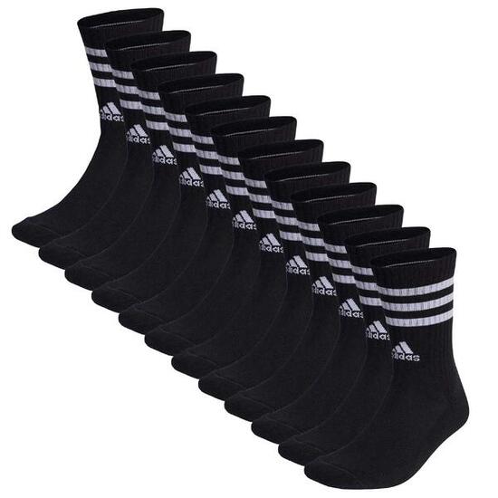 Socken Unisex 12er Pack-3-Streifen Cushioned Crew