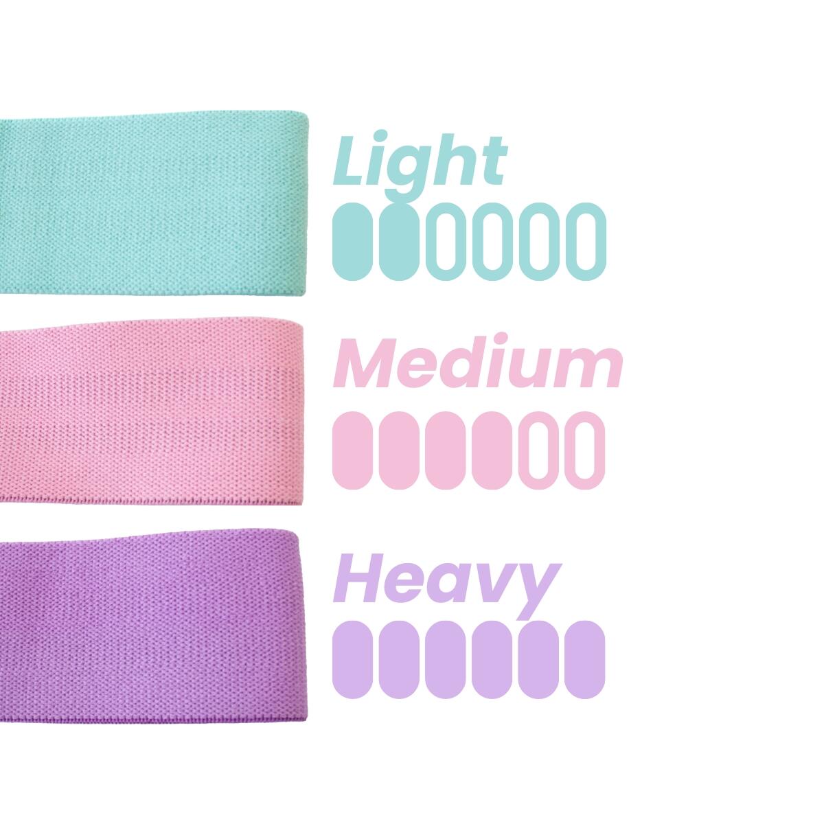 Bandes de résistance - Jeu de 3 pièces - Pastel - Bandes de résistance - Fitness 2/5