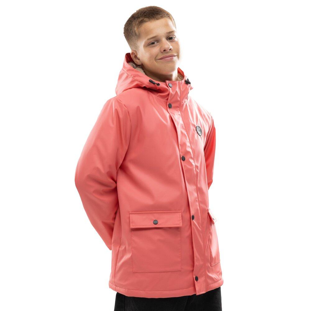 Kids Lifestyle Boys’ waterproof raincoat Goji Pink