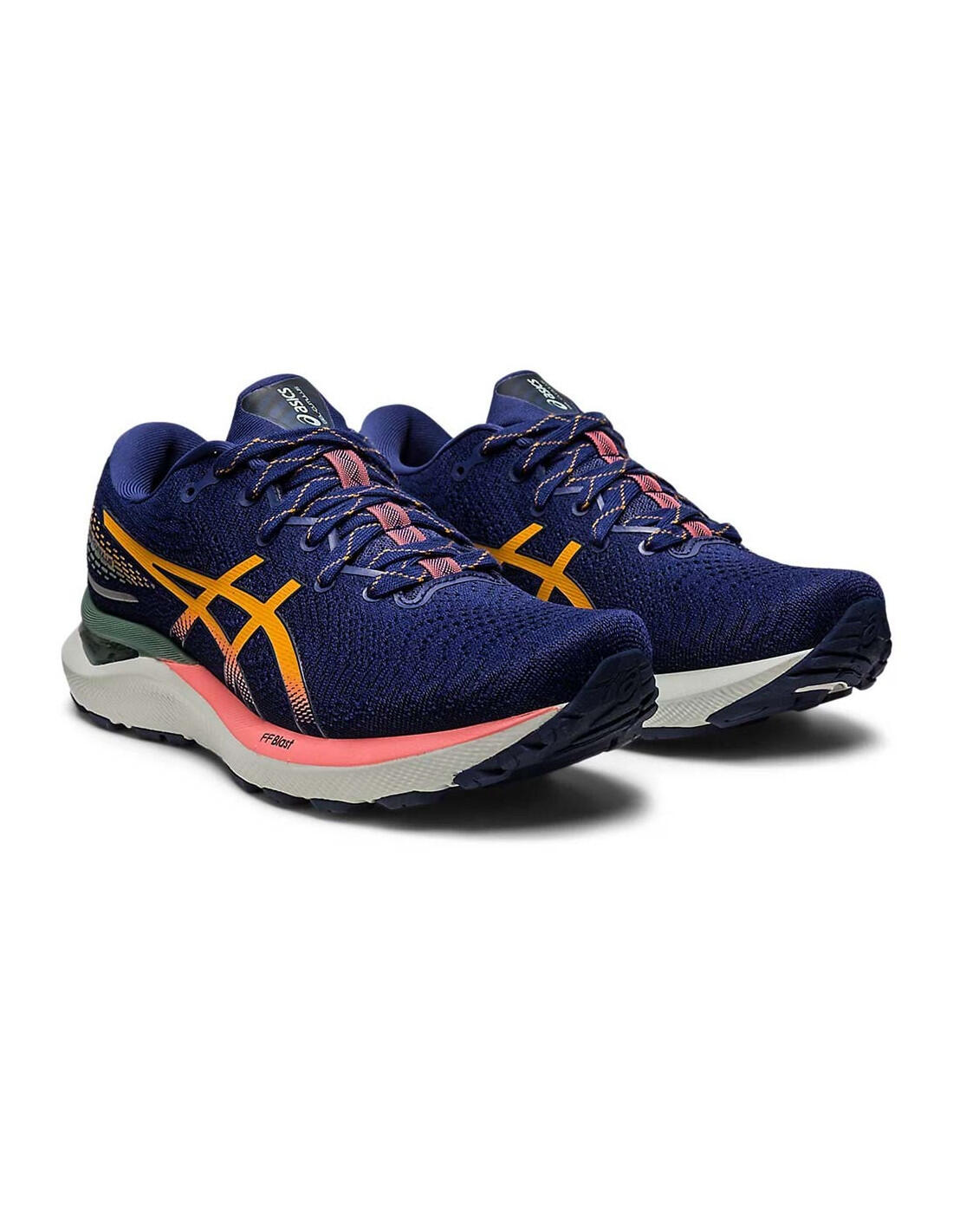 Running shoes Asics model GEL-CUMULUS 24 "Blue/Orange" for man 3/5